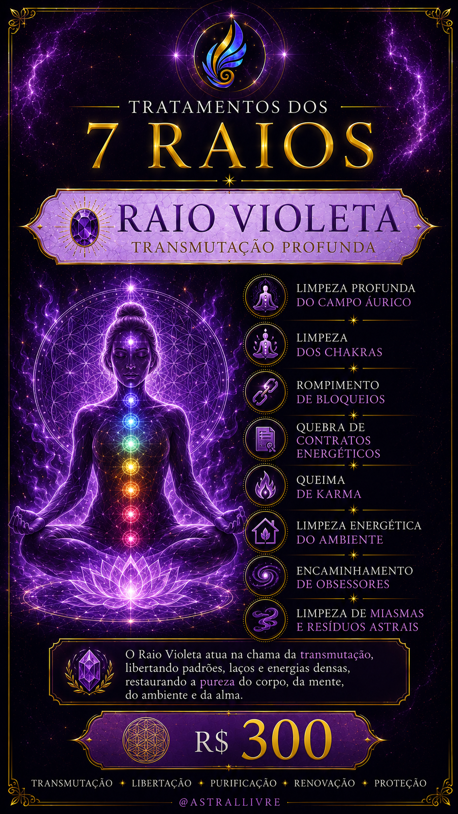 Raio Violeta — Transmutação Profunda